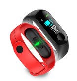 Stuff Certified® Original M3 Smartband Fitness Sport Activity Tracker Reloj inteligente Reloj inteligente OLED iOS Android iPhone Samsung Huawei Rojo