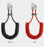 Baseus USB-C Gekrulde Spiraal Oplaadkabel Datakabel 1 Meter Oplader Rood