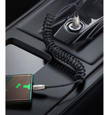 Baseus USB-C Gekrulde Spiraal Oplaadkabel Datakabel 1 Meter Oplader Rood