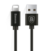 Baseus iPhone Lightning Curled Cable de carga en espiral Cable de datos Cargador de 1,6 metros Negro