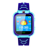 Stuff Certified® Smartwatch para niños con rastreador GPS Smartband Smartphone Watch IPS iOS Android Azul