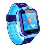 Stuff Certified® Smartwatch para niños con rastreador GPS Smartband Smartphone Watch IPS iOS Android Azul