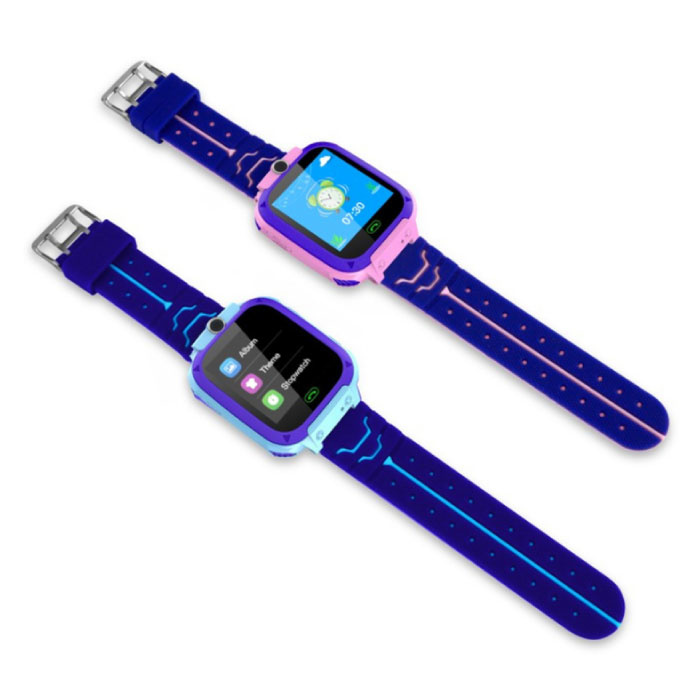 Stuff Certified® Smartwatch für Kinder mit GPS Tracker Smartband Smartphone Uhr IPS iOS Android Blue