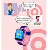 Stuff Certified® Smartwatch para niños con rastreador GPS Smartband Smartphone Watch IPS iOS Android Azul