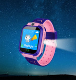 Stuff Certified® Smartwatch para niños con rastreador GPS Smartband Smartphone Watch IPS iOS Android Azul