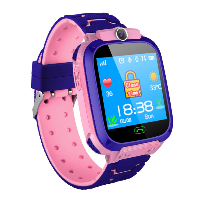 Smartwatch per bambini con localizzatore GPS Smartband Smartphone Watch IPS iOS Android Rosa