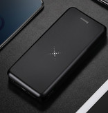 Baseus Caricabatterie Qi wireless da 10.000 mAh + batteria di emergenza Powerbank Batteria caricabatterie wireless Pad nero