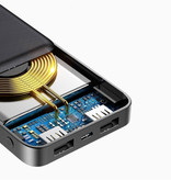 Baseus 10.000mAh Draadloze Qi Oplader + Powerbank Noodaccu Batterij Wireless Charger Pad Zwart