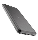 Baseus Caricabatterie Qi wireless da 10.000 mAh + batteria di emergenza Powerbank Batteria caricabatterie wireless Pad nero