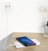 Baseus Cargador inalámbrico Qi de 10,000mAh + Power Bank Batería de emergencia Batería Cargador inalámbrico Pad Blanco