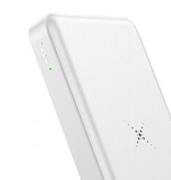 Baseus 10.000 mAh kabelloses Qi-Ladegerät + Power Bank Notfall-Akku Akku Kabelloses Ladegerät Pad Weiß