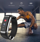 Longet M4 Smartband Fitness Tracker Smartwatch Smartfon Zegarek sportowy IPS iOS Android iPhone Samsung Różowy Srebrny