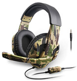 Robotsky Camo Gaming Headset Auriculares estéreo con micrófono y micrófono