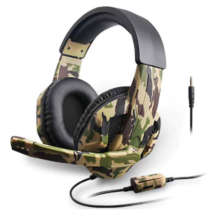 Cuffie stereo con auricolari da gioco Camo con microfono