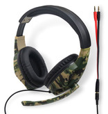 Robotsky Casque de jeu Camo Écouteurs stéréo avec microphone