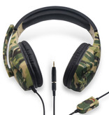 Robotsky Camo Gaming Headset Auriculares estéreo con micrófono y micrófono