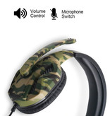 Robotsky Casque de jeu Camo Écouteurs stéréo avec microphone