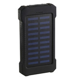 Stuff Certified® Cargador solar 30.000mAh Banco de energía externo Panel solar Batería de emergencia Cargador de batería Sun Black