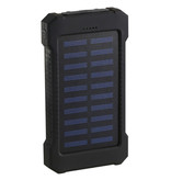 Stuff Certified® Ładowarka słoneczna 30.000mAh Zewnętrzny bank energii Panel słoneczny Ładowarka baterii awaryjnych Sun Black