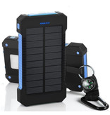 Stuff Certified®  Solar Charger 30.000mAh Externe Powerbank Zonnepaneel Noodaccu Batterij Oplader Zon Zwart