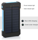 Stuff Certified® Chargeur solaire 30.000mAh Banque d'alimentation externe Panneau solaire Chargeur de batterie de secours Sun Red