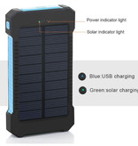 Stuff Certified® Solar Charger 30.000mAh External Power Bank Solar Panel Emergency Battery Battery Charger Sun Blue