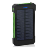 Stuff Certified® Cargador solar 30.000mAh Banco de energía externo Panel solar Batería de emergencia Cargador de batería Verde sol