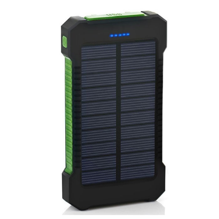 Solar Charger 30.000mAh External Power Bank Solar Panel Emergency Battery Battery Charger Sun Green