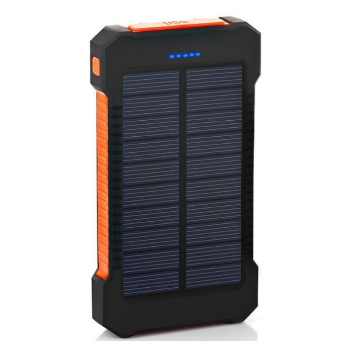 Ładowarka słoneczna 30.000mAh Zewnętrzny bank energii Panel słoneczny Ładowarka baterii awaryjnych Pomarańczowa słoneczna