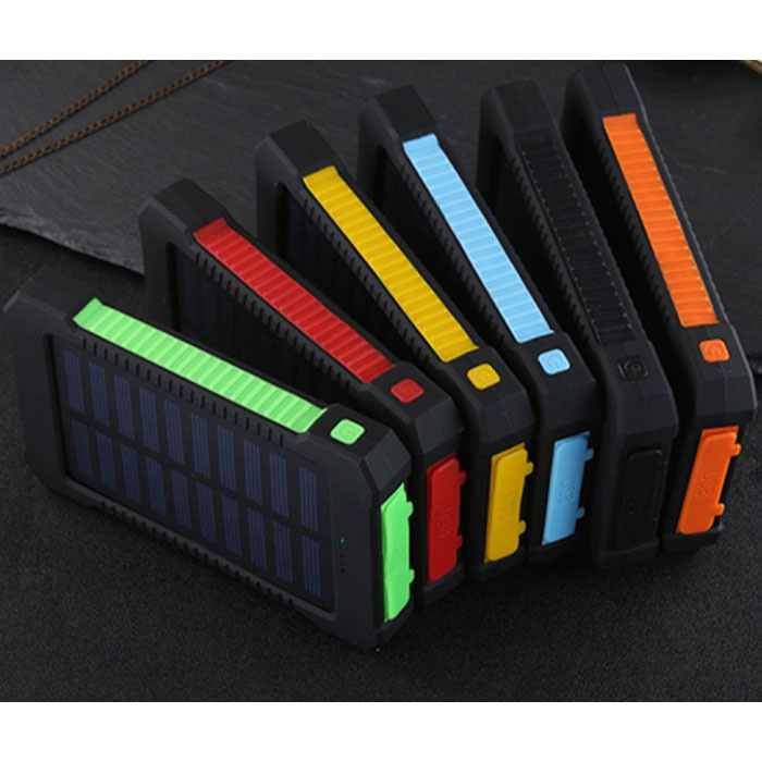 Stuff Certified® Solarladegerät 30.000 mAh Externe Powerbank Solarpanel Notfallbatterie Batterieladegerät Sonnengelb