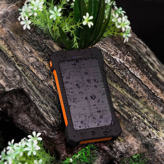 Stuff Certified® Solarladegerät 30.000 mAh Externe Powerbank Solarpanel Notfallbatterie Batterieladegerät Sonnengelb