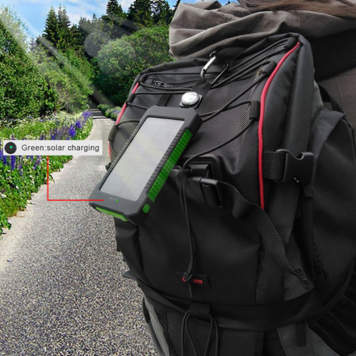 Stuff Certified® Solarladegerät 30.000 mAh Externe Powerbank Solarpanel Notfallbatterie Batterieladegerät Sonnengelb