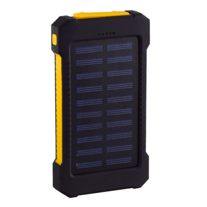 Chargeur solaire 30 000 mAh Banque d'alimentation externe Panneau solaire Chargeur de batterie de secours Jaune soleil