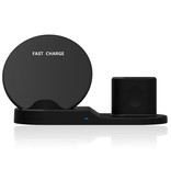 Stuff Certified® 3 in 1 Wireless Charger for Apple iPhone / iWatch / AirPods - Charging Station Charging Dock 18W Wireless Pad Black