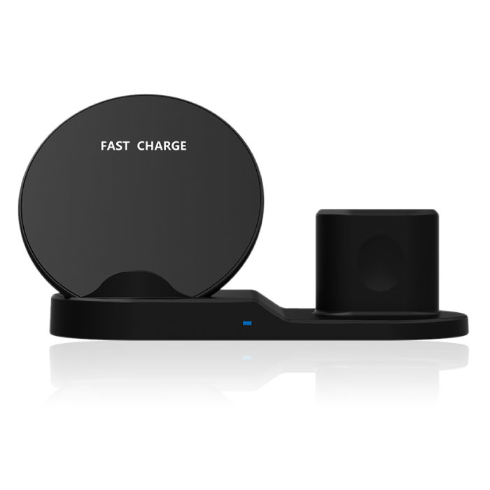 Stuff Certified® 3 in 1 Wireless-Ladegerät für Apple iPhone / iWatch / AirPods - Ladestation Ladestation 18W Wireless Pad Schwarz