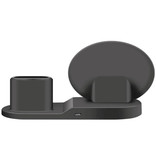 Stuff Certified® Caricabatterie wireless 3 in 1 per Apple iPhone / iWatch / AirPods - Stazione di ricarica Dock di ricarica 18W Tappetino wireless nero