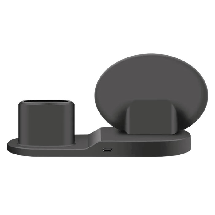 Stuff Certified® Chargeur sans fil 3 en 1 pour Apple iPhone / iWatch / AirPods - Station de charge Station de chargement 18W Pad sans fil noir
