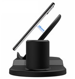 Stuff Certified® 3 in 1 Wireless-Ladegerät für Apple iPhone / iWatch / AirPods - Ladestation Ladestation 18W Wireless Pad Schwarz