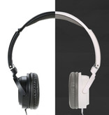 Salar EM520 Stereofoniczne słuchawki składane Słuchawki HiFi do gier Białe