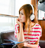 Salar Auriculares estéreo plegables EM520 Auriculares HiFi Gaming Blanco