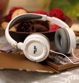 Salar EM520 Stereo Opvouwbare Koptelefoon HiFi Headphones Gaming Wit