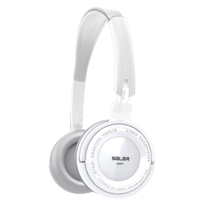 Auriculares estéreo plegables EM520 Auriculares HiFi Gaming Blanco