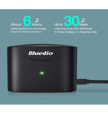 Bluedio T-Elf 2 écouteurs sans fil TWS contrôle tactile Bluetooth 5.0 écouteurs intra-auriculaires sans fil écouteurs écouteurs noir