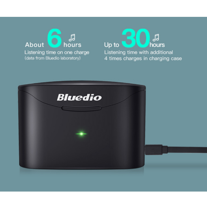 Bluedio Bezprzewodowe słuchawki T-Elf 2 TWS Sterowanie dotykowe Bluetooth 5.0 Douszne słuchawki bezprzewodowe Słuchawki douszne Słuchawki Czarne