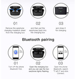 Bluedio T-Elf 2 écouteurs sans fil TWS contrôle tactile Bluetooth 5.0 écouteurs intra-auriculaires sans fil écouteurs écouteurs noir