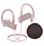 MPOW Écouteurs sans fil Flame 2 TWS avec crochet d'oreille Bluetooth 5.0 écouteurs intra-auriculaires sans fil écouteurs écouteurs 150mAh rose