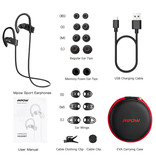 MPOW Bezprzewodowe słuchawki Flame 2 TWS z zaczepem na ucho Bezprzewodowe słuchawki douszne Bluetooth 5.0 Słuchawki douszne 150 mAh Słuchawki czerwone
