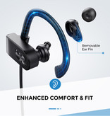 MPOW Écouteurs sans fil Flame 2 TWS avec crochet d'oreille Bluetooth 5.0 écouteurs intra-auriculaires sans fil écouteurs écouteurs 150mAh rouge