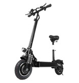 Janobike Patinete eléctrico todoterreno Smart E Step T10 con asiento - 2000W - Batería de 23,4 Ah - 11 "- Negro