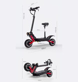 Janobike Patinete eléctrico todoterreno Smart E Step T85 con asiento - 5600W - Batería 28Ah - Ruedas de 10 pulgadas